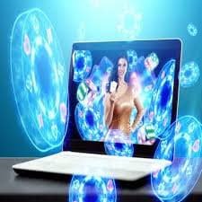 Antarmuka permainan gratis mentosbola menampilkan slot dan meja kasino langsung